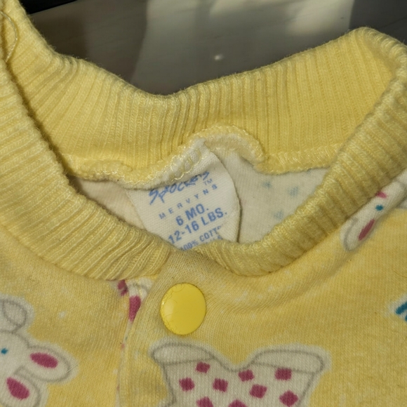 Vintage sprockets eat bunny baby romper - Picture 4 of 4
